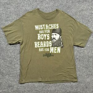 Duck Dynasty Mens Graphic Shirt Mustaches Are For Boys Beards For Men 46" Chest